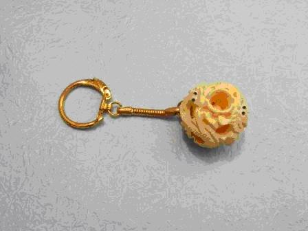 Ivory Imitation Puzzle Ball Key Rings #04